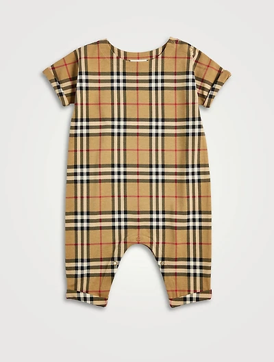 Stretch Cotton Onesie Check