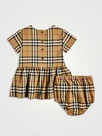 Stretch Cotton Dress Check