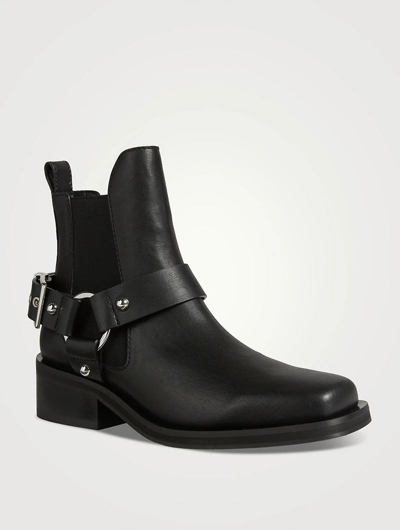 Leather Biker Boots
