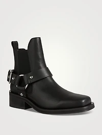 Leather Biker Boots