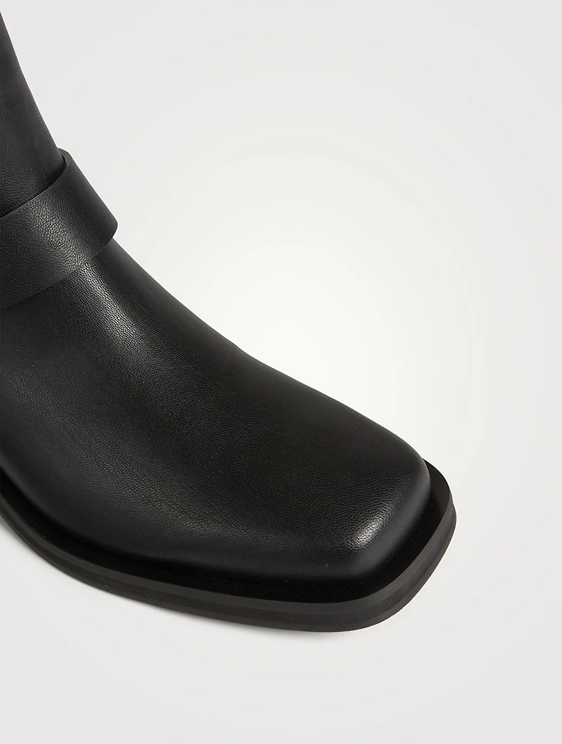 Leather Biker Boots