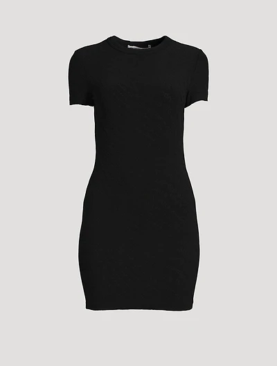 Logo Jacquard Stretch Mini Dress