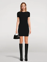 Logo Jacquard Stretch Mini Dress