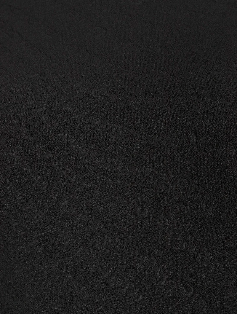 Logo Jacquard Stretch Mini Dress
