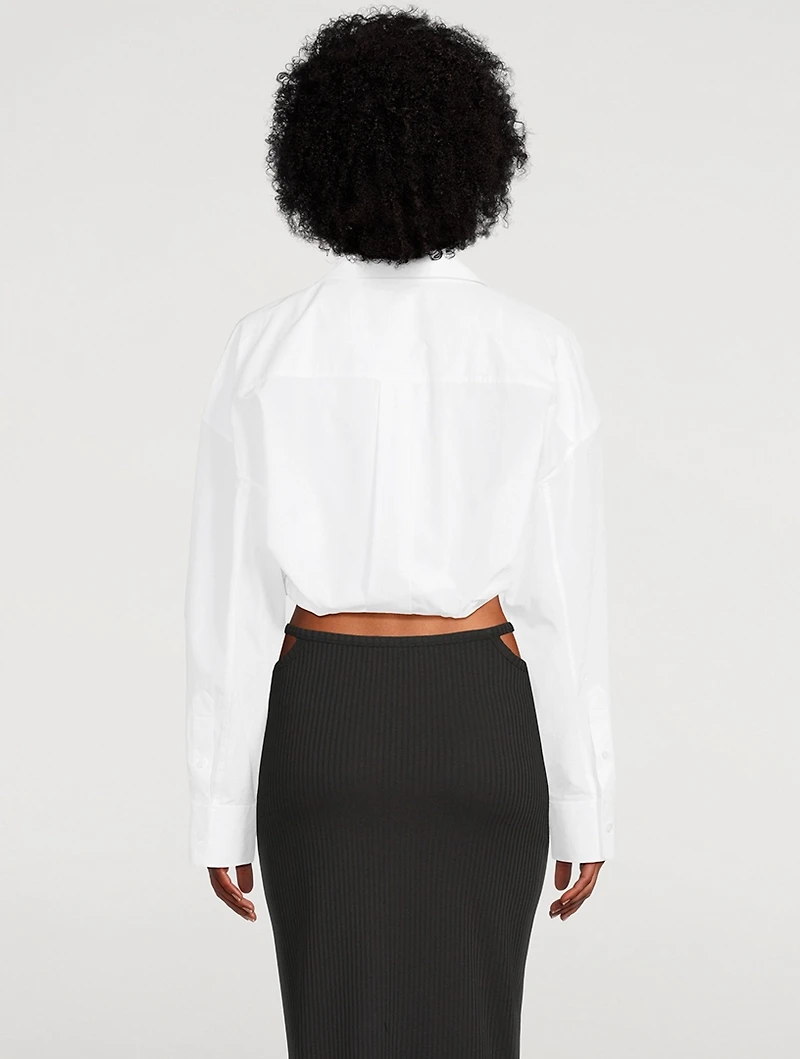 Double Layered Cropped Shirt