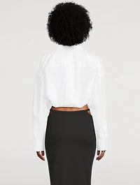 Double Layered Cropped Shirt