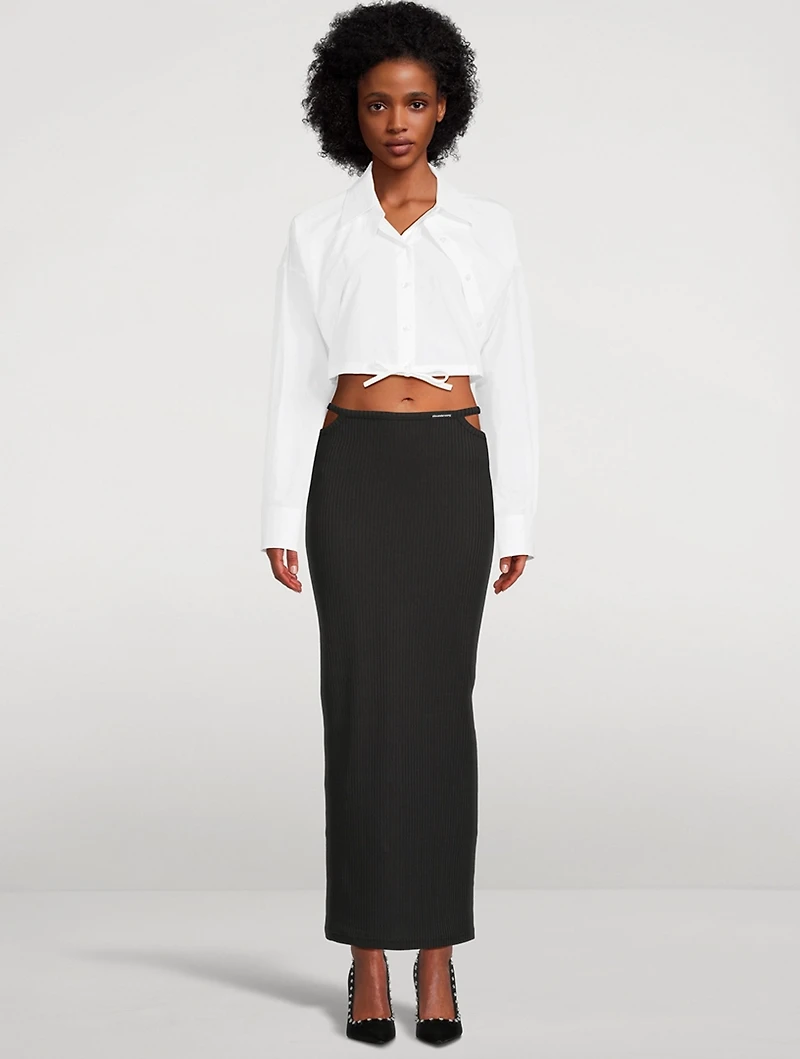 Double Layered Cropped Shirt