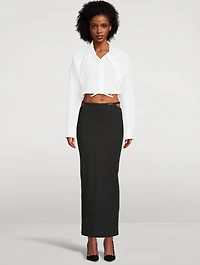 Double Layered Cropped Shirt