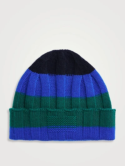 The Rib Stripe Cashmere Toque