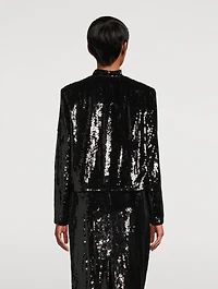 Recycled Sequin Cropped Jacket