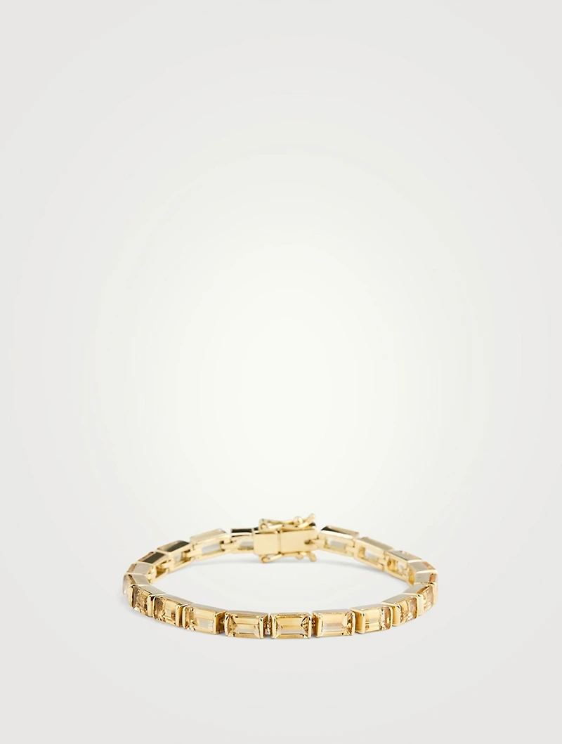 Riviera 18K Gold Bracelet With Yellow Citrine