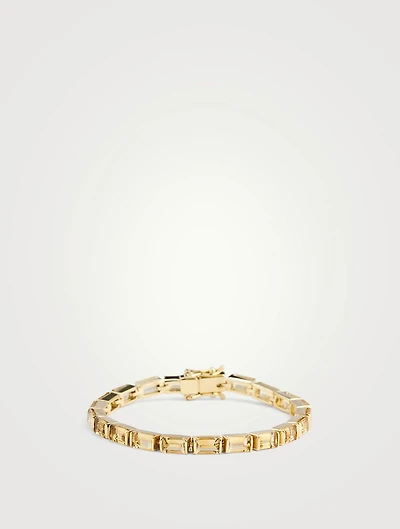 Riviera 18K Gold Bracelet With Yellow Citrine