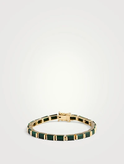 Riviera 18K Gold Bracelet With Malachite