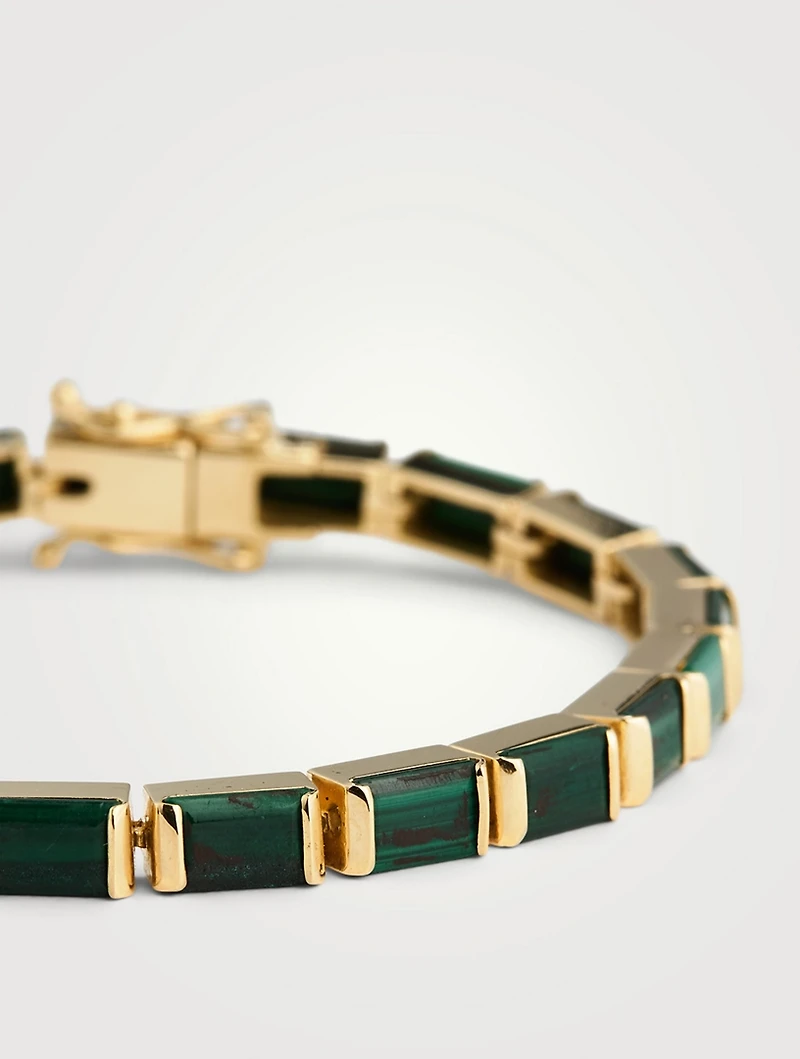 Riviera 18K Gold Bracelet With Malachite