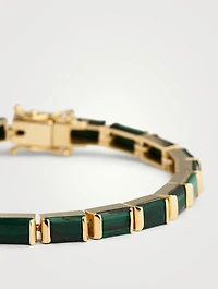 Riviera 18K Gold Bracelet With Malachite