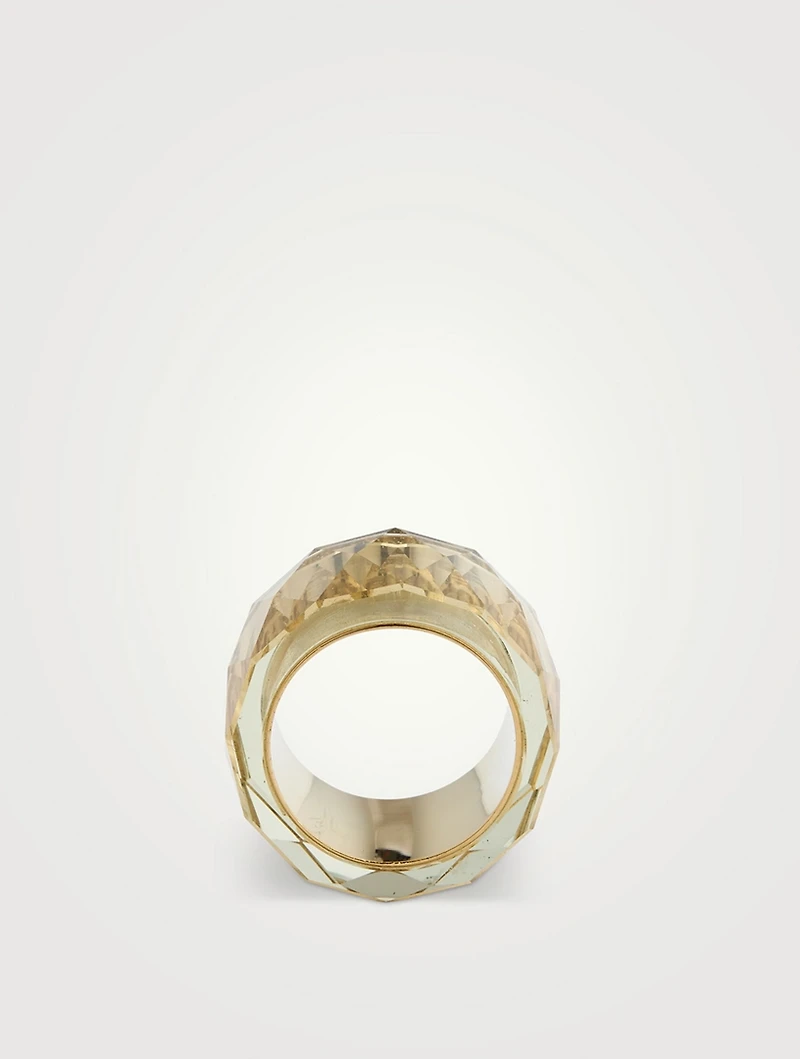 Thick Band With Quartz