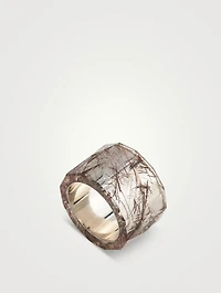 Thick Band With Rutilated Quartz