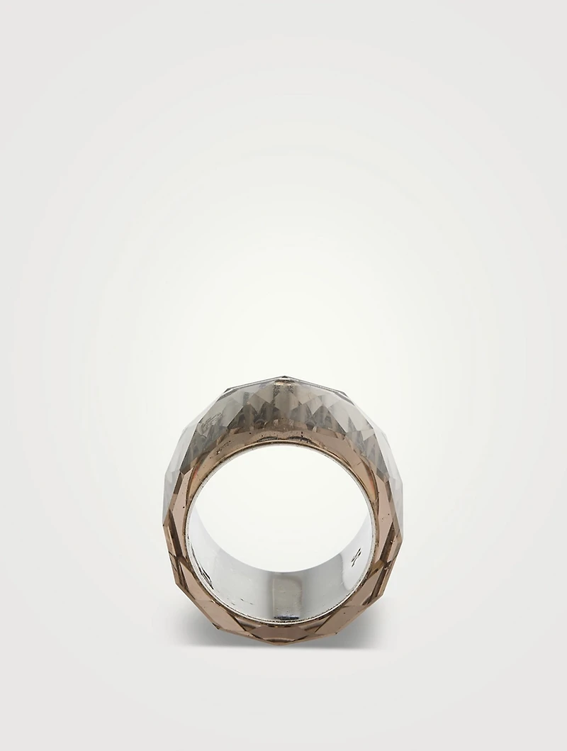 Thick Band With Smoked Citrine