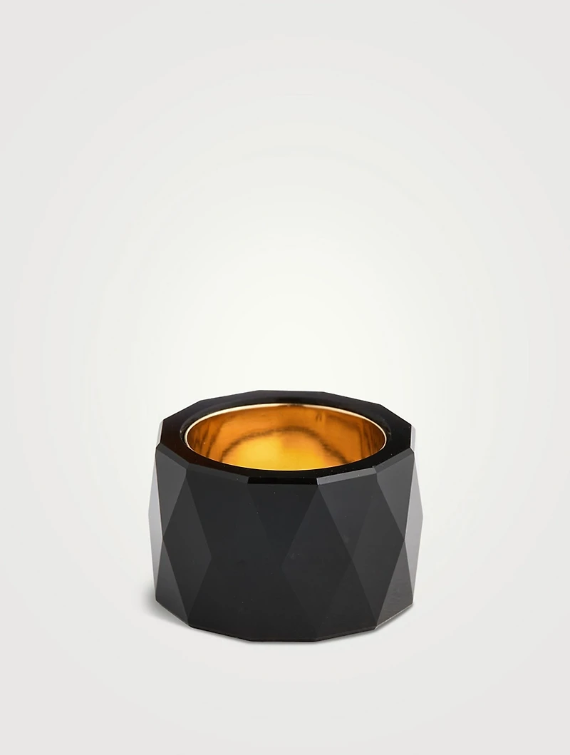 Thick Band With Black Onyx