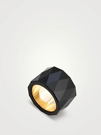 Thick Band With Black Onyx