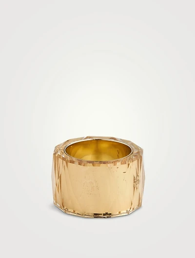 Thick Band With Clear Citrine