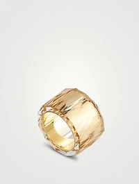 Thick Band With Clear Citrine