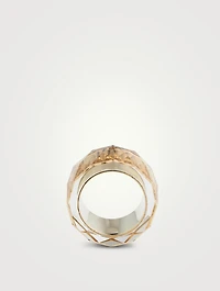 Thick Band With Clear Citrine