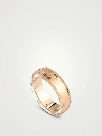 Thin Band With Clear Citrine