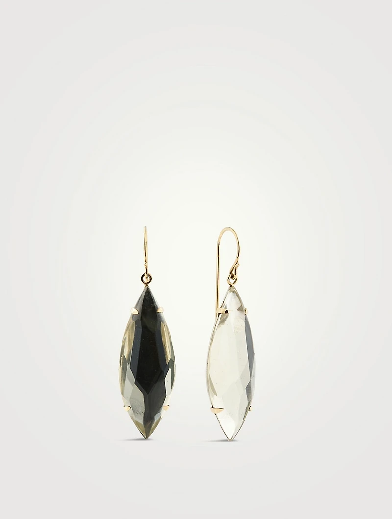 Earrings With Quartz