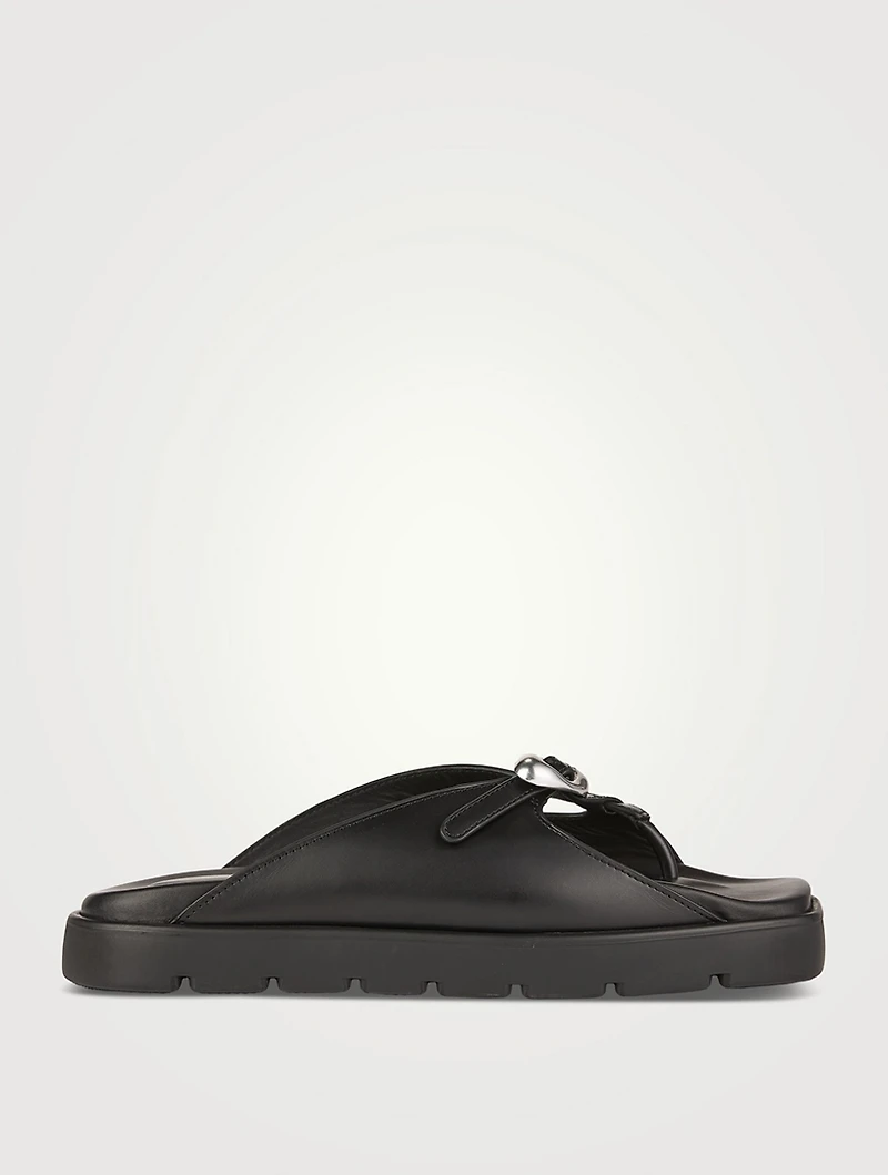 Dome Flatform Leather Sandals
