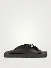 Dome Flatform Leather Sandals