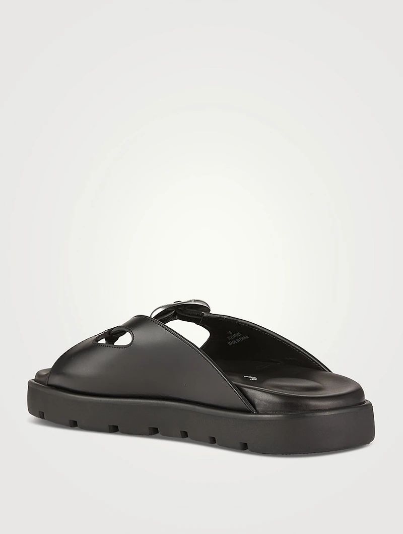 Dome Flatform Leather Sandals
