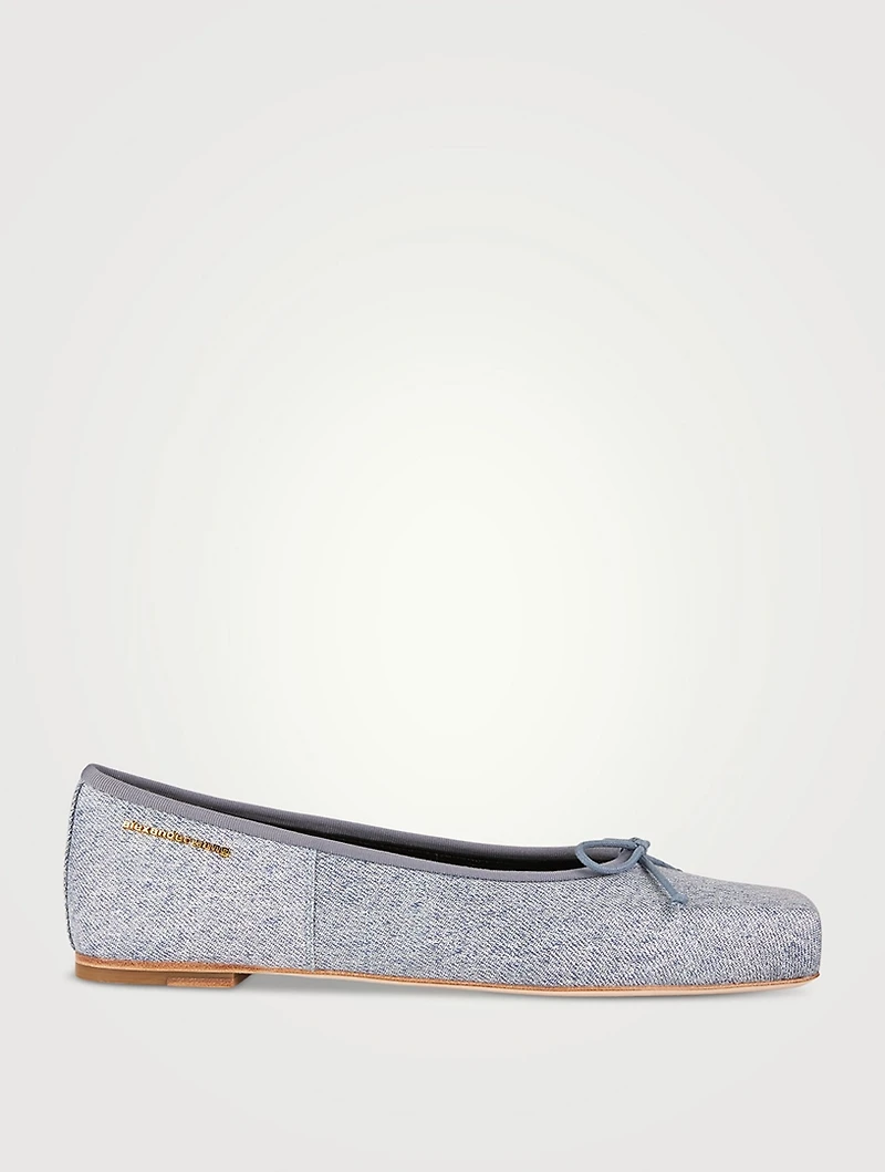 Billie Trompe L'œil Leather Ballet Flats