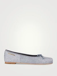 Billie Trompe L'œil Leather Ballet Flats