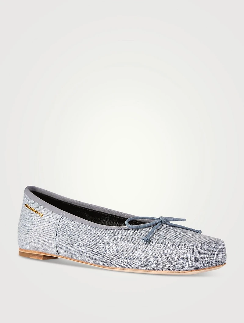 Billie Trompe L'œil Leather Ballet Flats