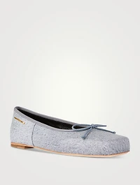 Billie Trompe L'œil Leather Ballet Flats