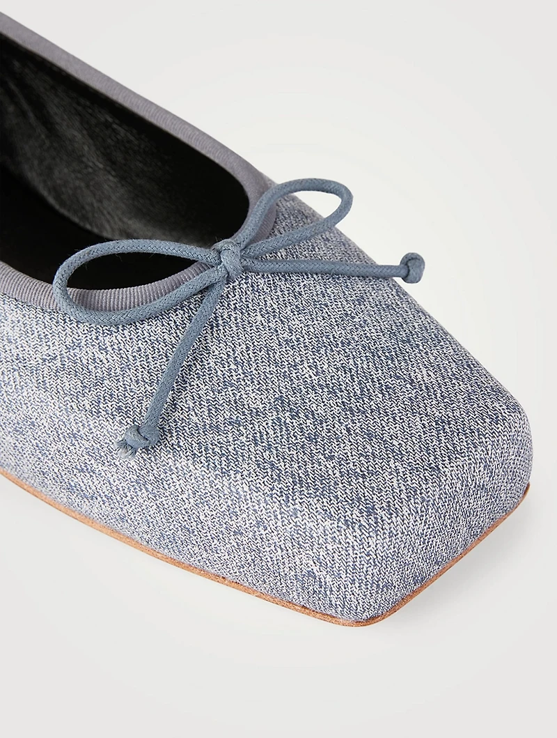 Billie Trompe L'œil Leather Ballet Flats