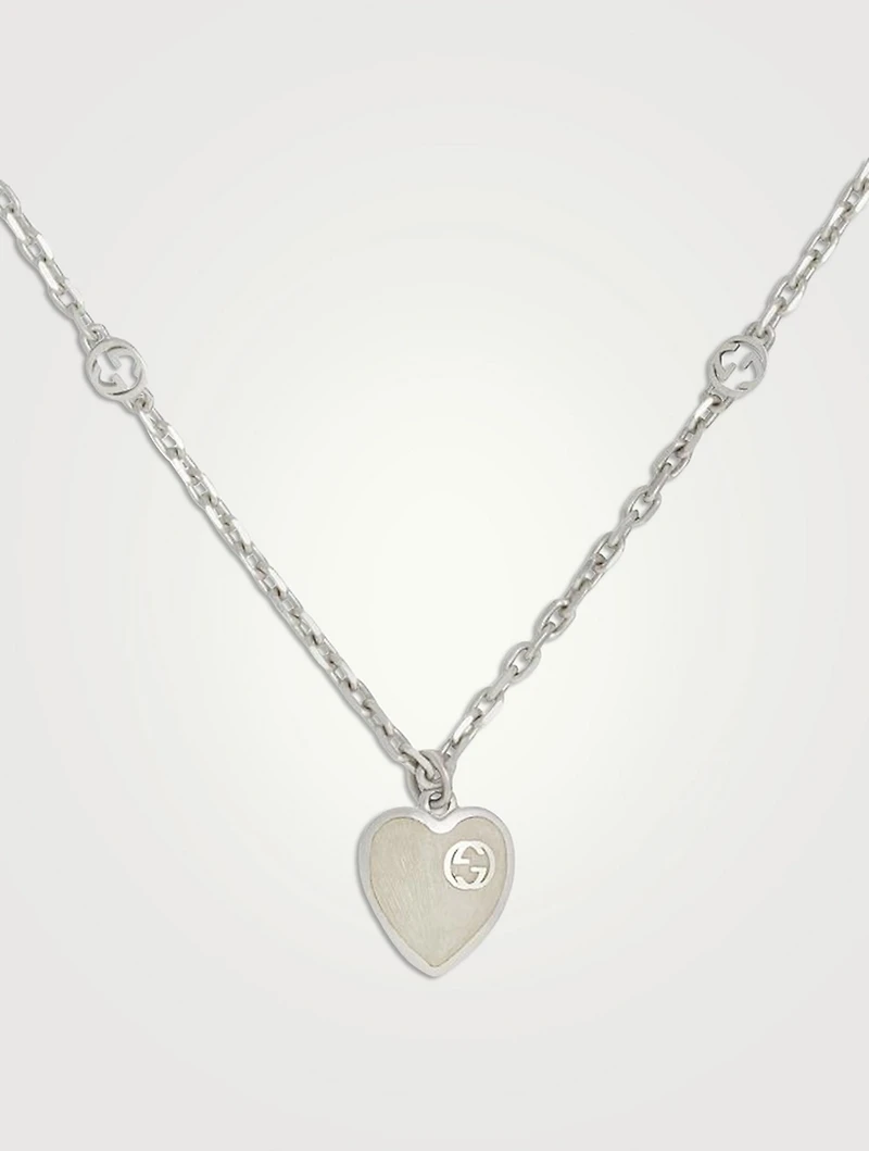 Gucci Heart Silver Necklace