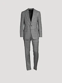 Shelton Gingham Overcheck Wool Two-Piece Suit