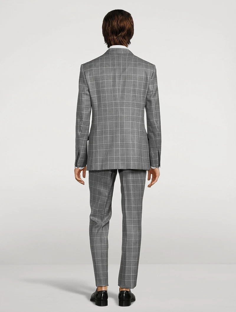 Shelton Gingham Overcheck Wool Two-Piece Suit