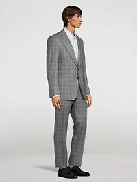 Shelton Gingham Overcheck Wool Two-Piece Suit