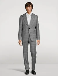 Shelton Gingham Overcheck Wool Two-Piece Suit