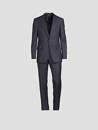 Shelton Mouline Overcheck Wool Two-Piece Suit