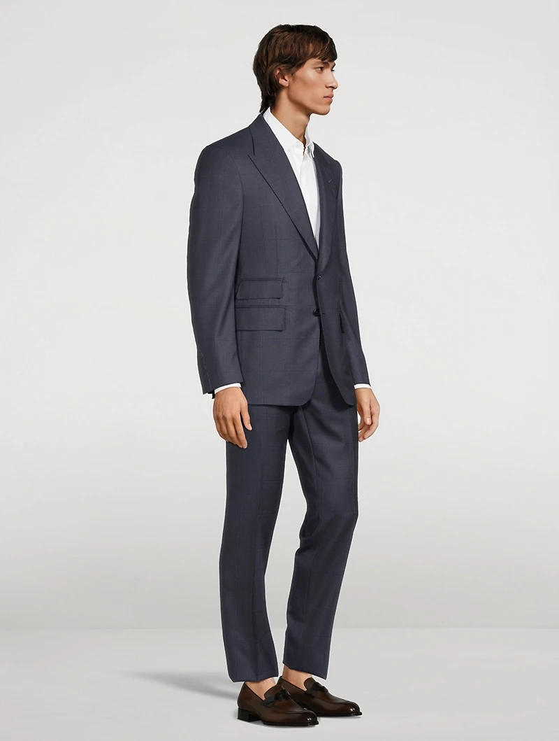 Shelton Mouline Overcheck Wool Two-Piece Suit