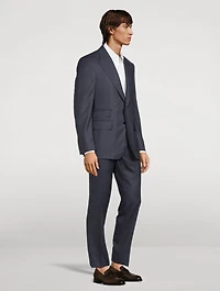 Shelton Mouline Overcheck Wool Two-Piece Suit