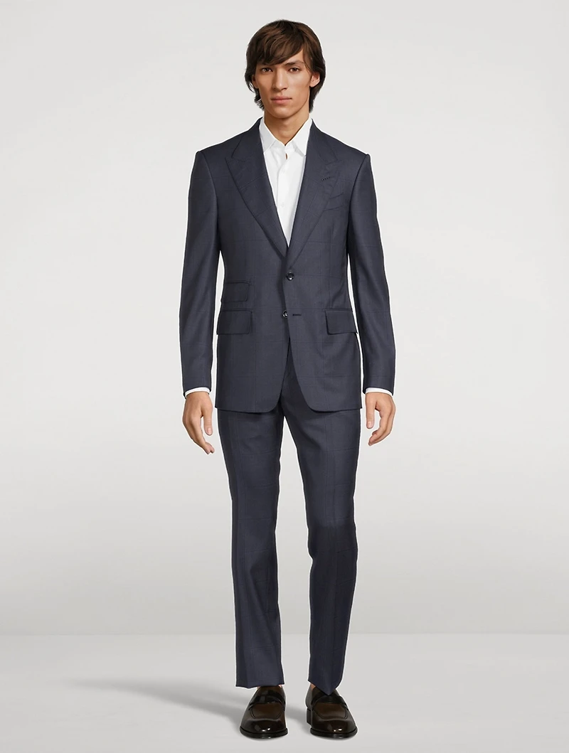 Shelton Mouline Overcheck Wool Two-Piece Suit