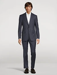 Shelton Mouline Overcheck Wool Two-Piece Suit