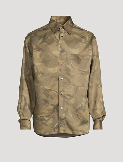 Long-Sleeve Shirt Camo Print