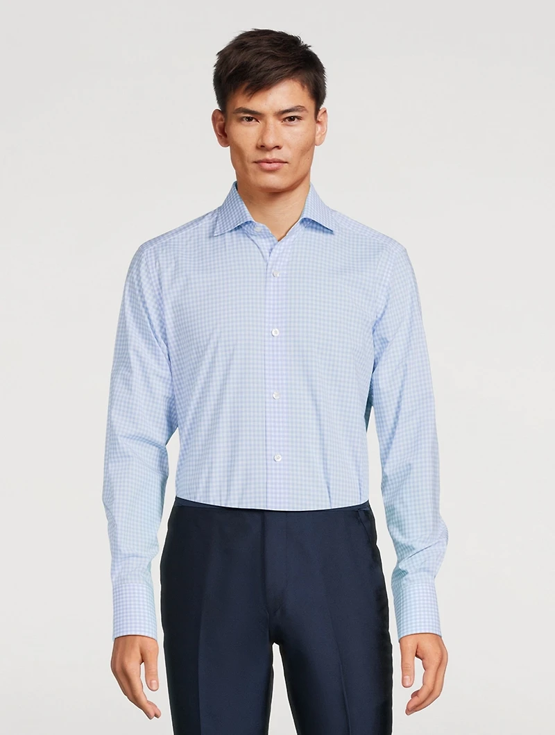 Slim-Fit Shirt Check Print