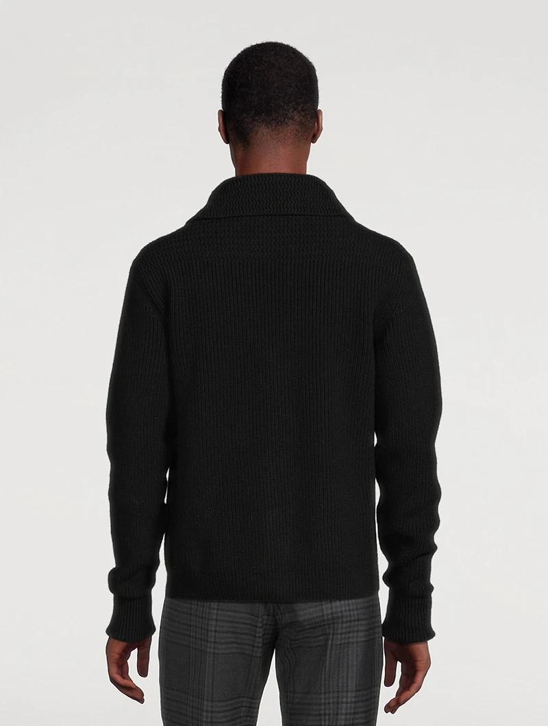 Cashmere Shawl Collar Cardigan